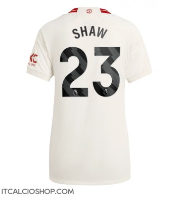 Manchester United Luke Shaw #23 Terza Maglia Femmina 2023-24 Manica Corta
